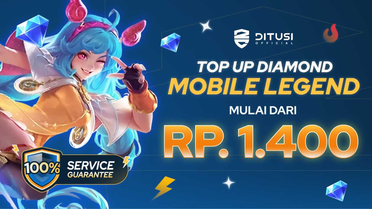 Ditusi : Tempat Top Up Game Mobile Legend Mulai dari Rp 1.400, Termurah, Tercepat, dan Terpercaya!