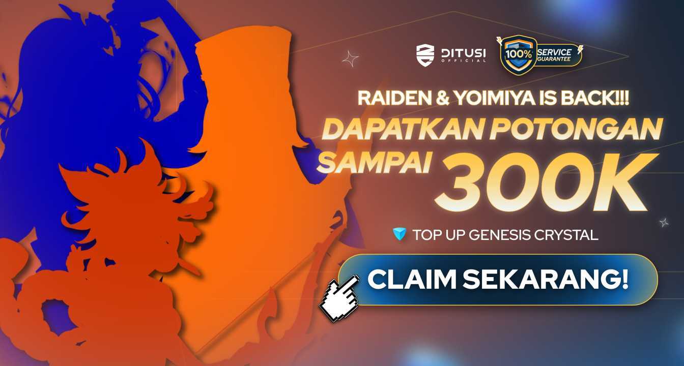 Ditusi.co.id Hadirkan Promo Spesial Top Up Genshin Impact: Manfaatkan Kesempatan di Event "Banner Raiden dan Yoimiya is 
