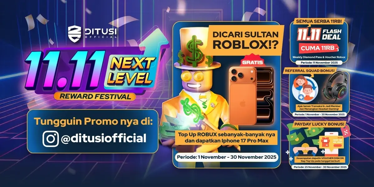 11.11 Next Level Reward Festival – Saatnya Level Up Hadiahmu!