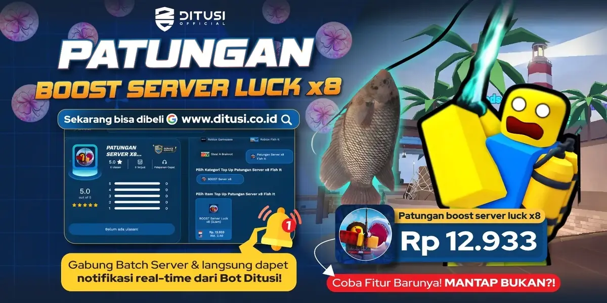 Patungan Boost Server Luck x8 cuma 12ribuan - BELI SEKARANG di DITUSI!