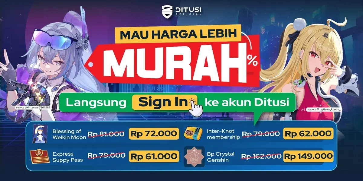 Top Up HoYoverse Lebih Murah dengan Spesial Member Ditusi