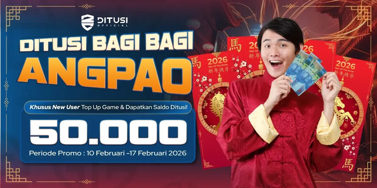 Ditusi Bagi-Bagi Angpao! Top Up Game & Dapatkan Saldo Hingga 50.000!