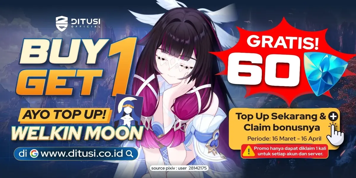 BUY 1 GET 1 – Beli Welkin Moon Gratis 60 Genesis Crystal!