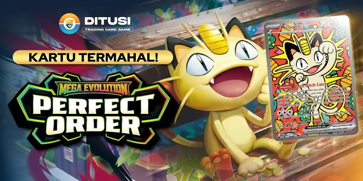 10 Kartu Pokémon Perfect Order Termahal, Meowth ex SIR Jadi Raja Set!